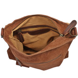 Umhängetasche Ledertasche Damen Schultertasche Wildleder braun LE3027