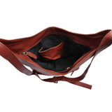 große Umhängetasche Schultertasche Beuteltasche Damentasche Leder rotbraun LE0055