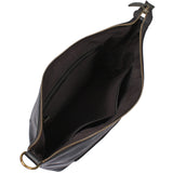 große Umhängetasche Schultertasche Damentasche Ledertasche Leder schwarz LE0079