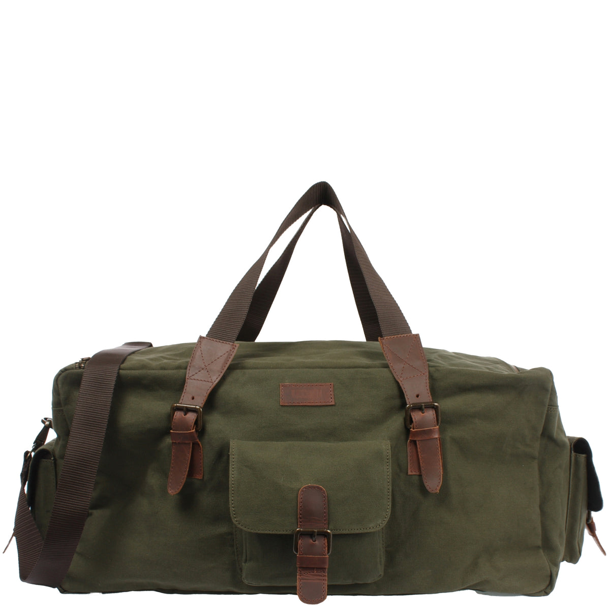 Militärgrüne Yogatasche Aus Leinen – übergroß 76x65 Cm – Mit Schultergurt & Vielen Fächern – Für Matte, Wasserflasche & Zubehör