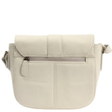 kleine Schultertasche Umhängetasche Damentasche Leder beige LE0074