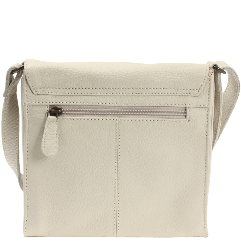 kleine Schultertasche Umhängetasche Damentasche Leder beige LE3082