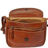 kleine Umhängetasche Ledertasche Damentasche Schultertasche Leder cognac LE3047