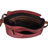 kleine Umhängetasche Ledertasche Damentasche Schultertasche Veloursleder bordeaux LE3047