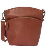 kleine Umhängetasche Schultertasche Freizeittasche Leder hellbraun LE3049