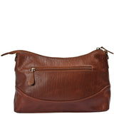 kompakte Umhängetasche Damen Schultertasche Handtasche Leder braun LE0076