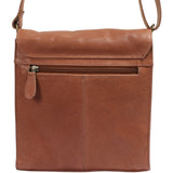 mittlere Schultertasche Umhängetasche Damentasche Leder hellbraun LE3089