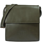 mittlere Schultertasche Umhängetasche Damentasche Leder oliv-grün LE3089