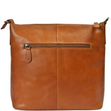 mittlere Umhängetasche Schultertasche Damentasche Ledertasche Leder cognac LE0080