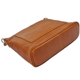 mittlere Umhängetasche Schultertasche Damentasche Ledertasche Leder cognac LE0080
