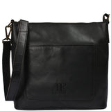 mittlere Umhängetasche Schultertasche Damentasche Ledertasche Leder schwarz LE0080