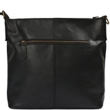 mittlere Umhängetasche Schultertasche Damentasche Ledertasche Leder schwarz LE0080