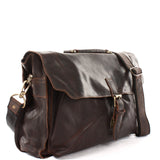 Aktentasche Businesstasche Messenger Bag Vintage Leder dunkelbraun LE3008