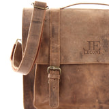 Messenger Bag Aktentasche Damen Herren Leder vintage braun LE3055