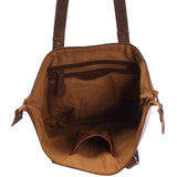 Schultertasche Damentasche Handtasche Leder braun LE0052