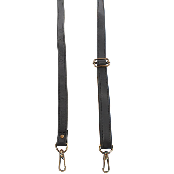 Trageriemen Leder schwarz schmal 150cm LEC-R4 – - Main Image