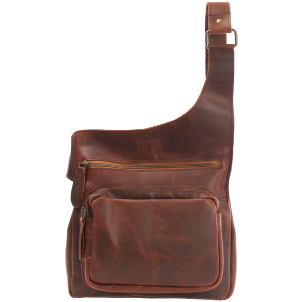 damenfahrrad b ware B-Ware Umhängetasche Schultertasche Crossbag Damen Herren Leder braun – LECONI.DE