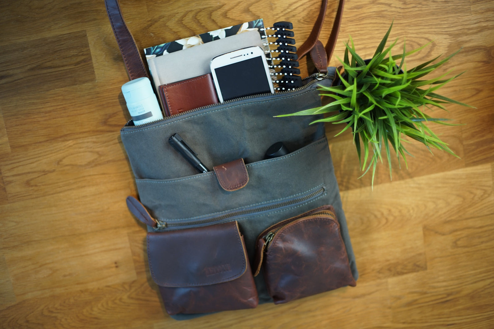 Schwarze Kuriertasche Für Herren Damen Canvas Umhängetasche Von RED X