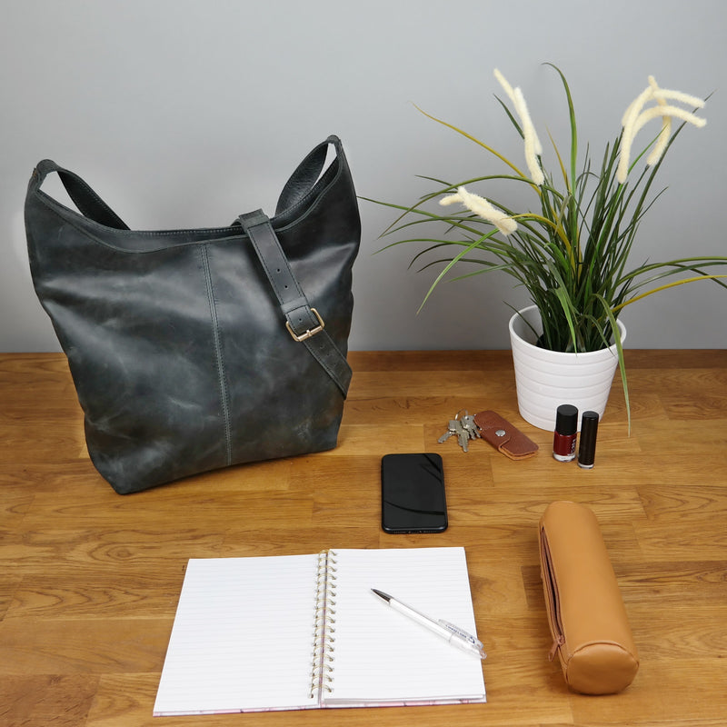 Schultertasche Leder Handtasche Umhängetasche Leconi UmhÃ