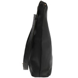 große Umhängetasche Schultertasche Beuteltasche Damentasche Leder schwarz LE0055