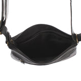 kleine Umhängetasche Ledertasche Damentasche Schultertasche Leder schwarz LE0070